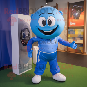 Blue Soccer Ball maskot...