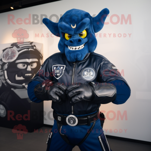 Navy Demon mascotte kostuum...