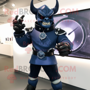 Navy Demon maskot kostume...