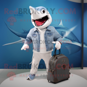 White Shark maskot kostume...