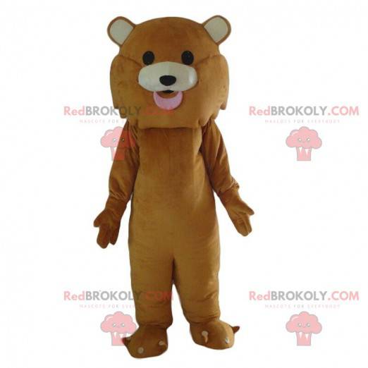 Fully customizable brown lion mascot - Redbrokoly.com