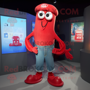 Red Squid maskot...