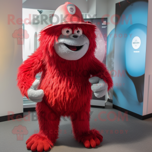 Rood Yeti mascotte kostuum...