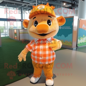 Orange Sow mascotte kostuum...