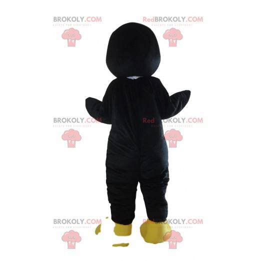 Mascote pinguim preto e branco totalmente personalizável -