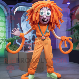 Orange Medusa maskot...
