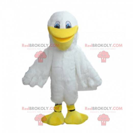 White gull mascot, pelican costume, sea bird - Redbrokoly.com