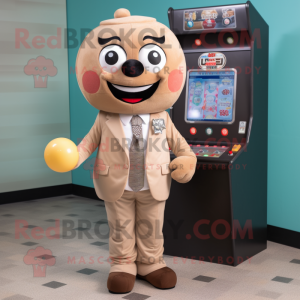 Tan Gumball Machine maskot...