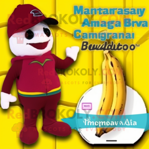 Maroon Baa maskot kostume...