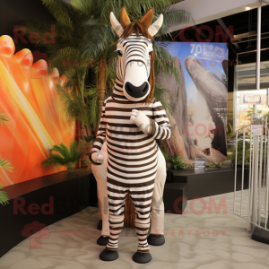 Brown Zebra mascotte...