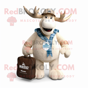 Cream Moose maskot kostym...