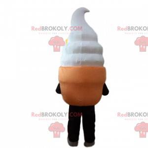 Mascote gigante de casquinha de sorvete, fantasia de sorvete de