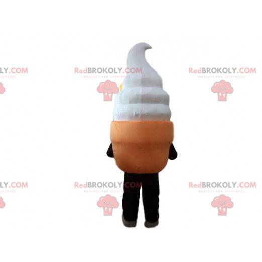 Mascote gigante de casquinha de sorvete, fantasia de sorvete de