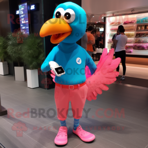 Cyan Flamingo mascotte...