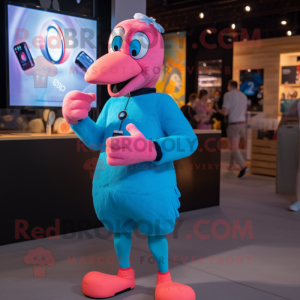 Cyan Flamingo mascotte...