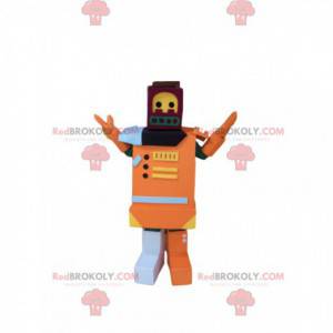 Mascote de brinquedo laranja, fantasia de robô para criança -