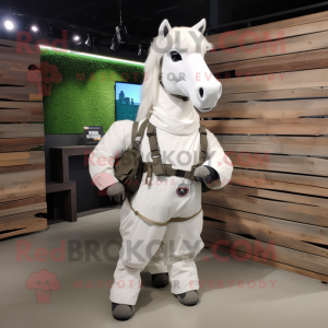 White Horse maskot kostume...