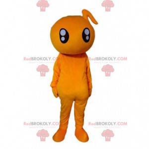 Mascotte de personnage orange, costume de créature orange -
