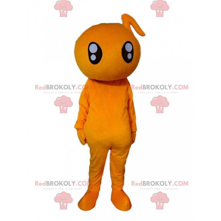 Mascota de personaje naranja, disfraz de criatura naranja -