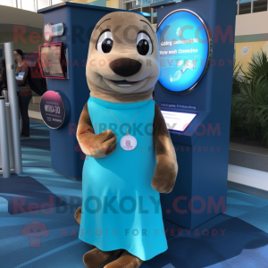 Cyan Sea Lion mascotte...