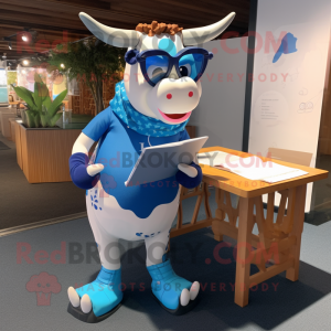 Blue Hereford Cow mascotte...