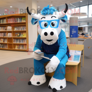 Blue Hereford Cow mascotte...