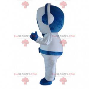 Blue and white Volkswagen mascot, famous automobile brand -