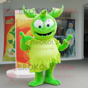 Postava maskota Lime Green...