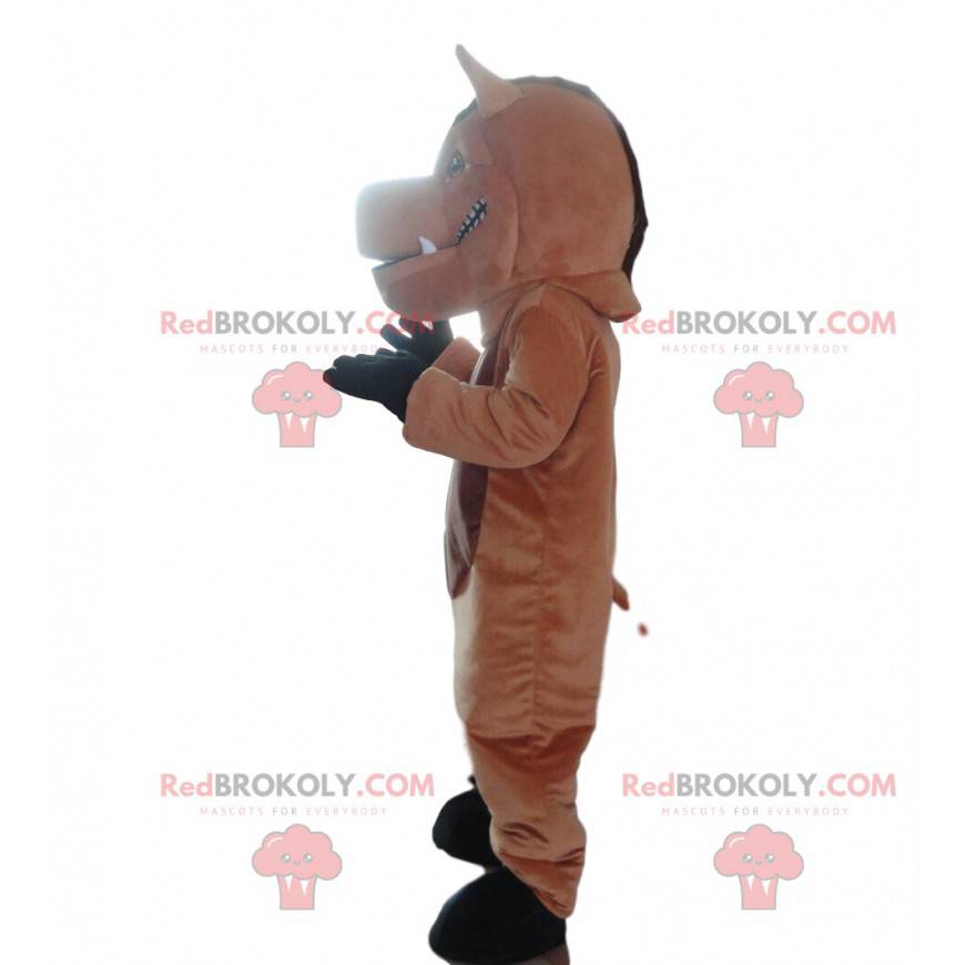 Black boar mascot, giant warthog costume - Redbrokoly.com