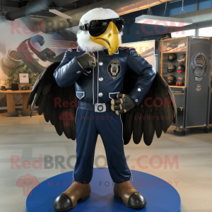 Navy Hawk maskot kostym...