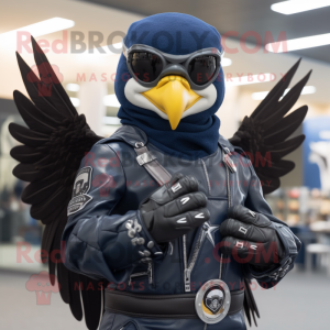 Navy Hawk maskot kostym...