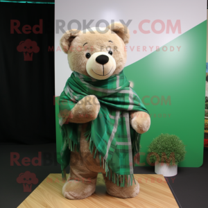 Groene teddybeer mascotte...