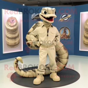 Beige Titanoboa mascotte...