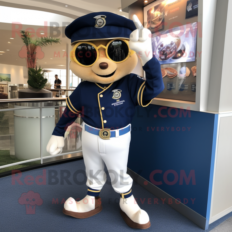 Navy Bracelet mascot costume character dressed with a Long Sleeve Tee and Cufflinks Navy Bracelet mascot costume character dressed with a Long Sleeve Tee and Cufflinks