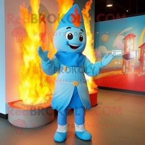 Sky Blue Fire Eater maskot...