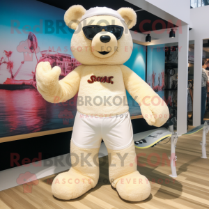 Creme Teddy Bear maskot...