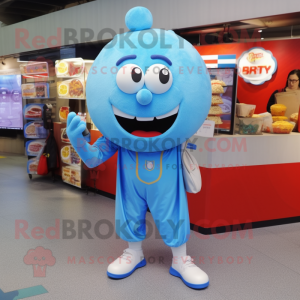 Sky Blue Burgers maskot...