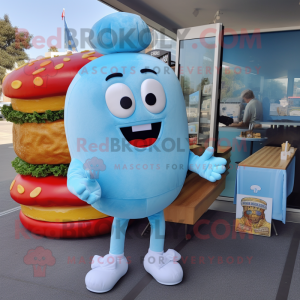 Sky Blue Burgers mascotte...