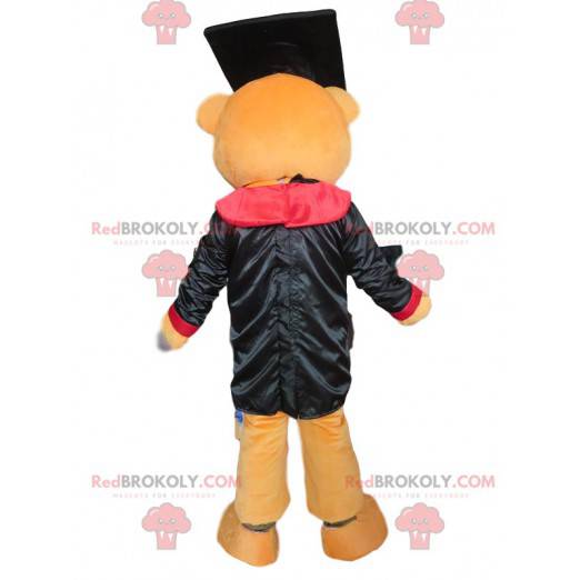 Mascotte de nounours diplômé, costume de diplômé, d'étudiant -