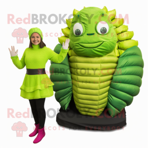 Limegrøn Trilobite maskot...