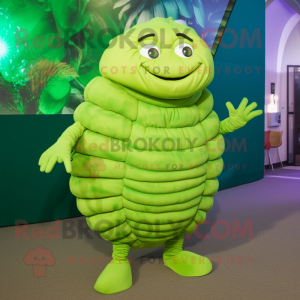 Limegrøn Trilobite maskot...