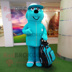 Turkusowa torba golfowa...