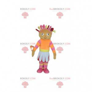 Boneca mascote infantil colorida e feminina - Redbrokoly.com