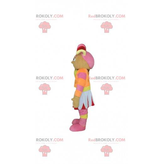 Doll mascot, colorful and feminine infant - Redbrokoly.com