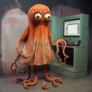 Rust Octopus maskot drakt...