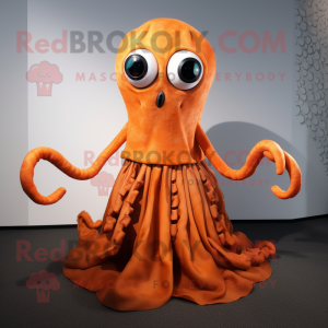Rust Octopus maskot kostume...