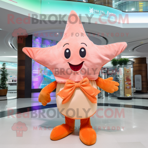 Peach Starfish maskot drakt...