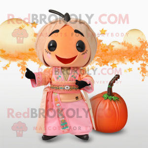 Peach Samurai maskot-kostym...