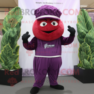Red Cabbage Leaf maskot...