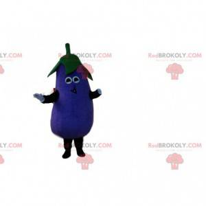 Mascotte d'aubergine géante, costume de légume violet -